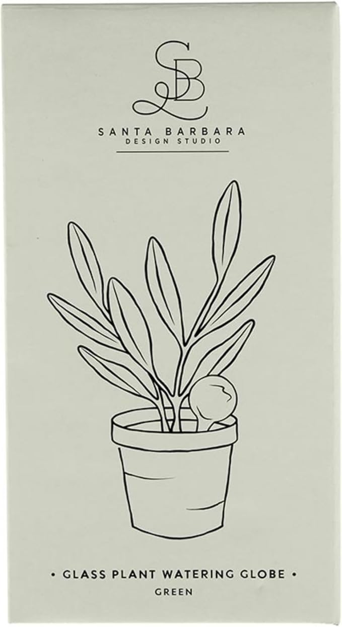 Santa Barbara Design Studio Self Watering Globes for Plants Automatic Watering Bulb for Plants, 6" L x 2.4" Dia, Green