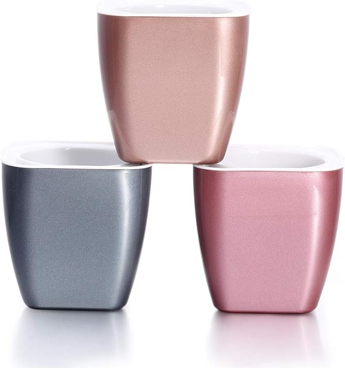 FENGZHITAO Self-Watering Planter, Plastic Automatic-Watering Planter Flower Pot Square-Plant-Pot for All Plants, Succulents, Herb, African Violets, Flowers (Colourful 004)