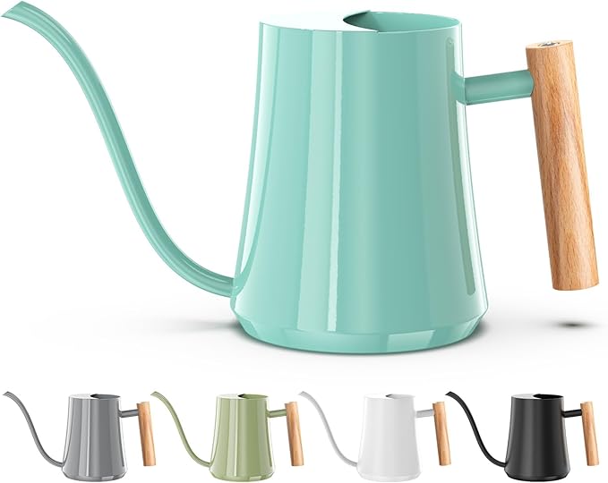 Watering Can Indoor Plants Mint Green 35oz Cute Watering Can Decorative Small Matal Watering Pot for House Bonsai Plants Garden Flower Indoor Outdoor