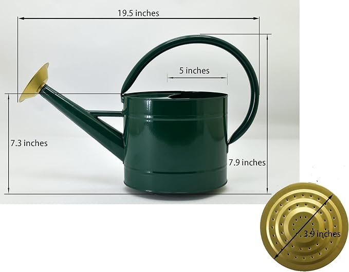 1.3 Gal Watering Can, Metal Watering Can with Removable Spout, Galvanized Water Can, Nice Plant Water Can for Indoor and Outdoor Use