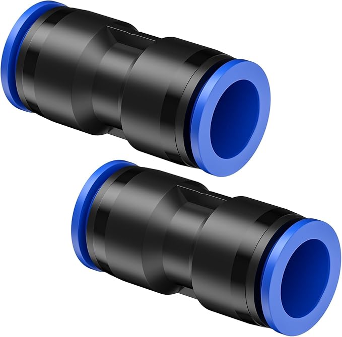 Pawfly 15 Pcs Quick Connect 1/2" Drip Irrigation Coupling Fittings for 1/2 Inch Irrigation Tubing (1/2" ID x 0.62-0.63" OD), Push-to-Fit 2-Way Straight Coupling Connectors, Drip Irrigation Parts