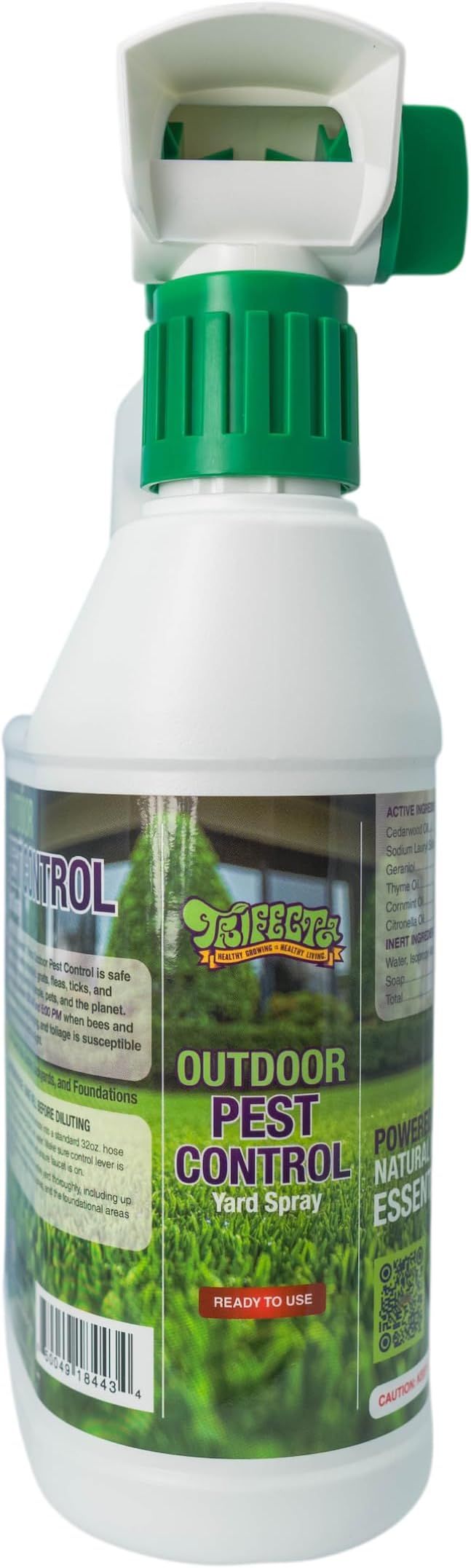Trifecta Natural Outdoor Pest Control Yard Spray with Essential Oils | Mosquito, Ant, Flea, Tick, Gnat Killer on Contact & Repellent Treatment for Insects Bugs | Safe Around Kids & Pets | 32oz