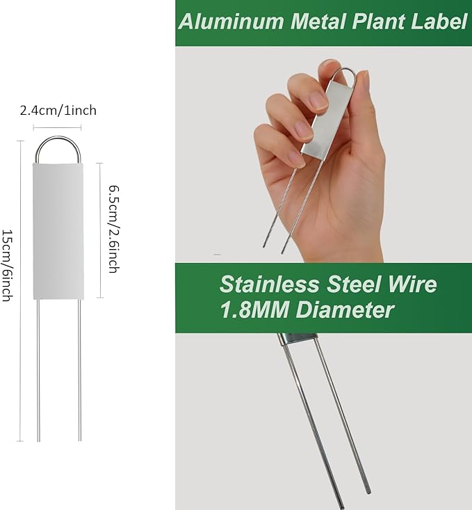 40 Pieces Metal Plant Labels 6 Inch Aluminum Metal Plant Tags Garden Label Markers Outdoor Planting Garden Markers for Plants Vegetables Herb Seedlings Flowers