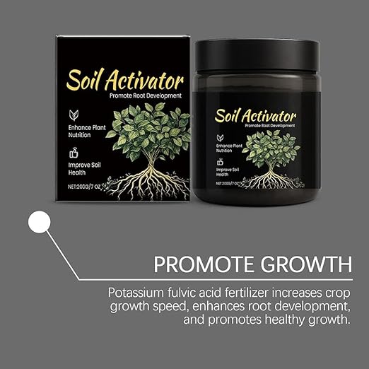 Water Soluble Soil Activator for Plants, Soil Conditioner to Loosen Compacted Dirt & Promote Root Growth, for Lawns, Gardens, Potted Plants, Vegetables & Flowers
