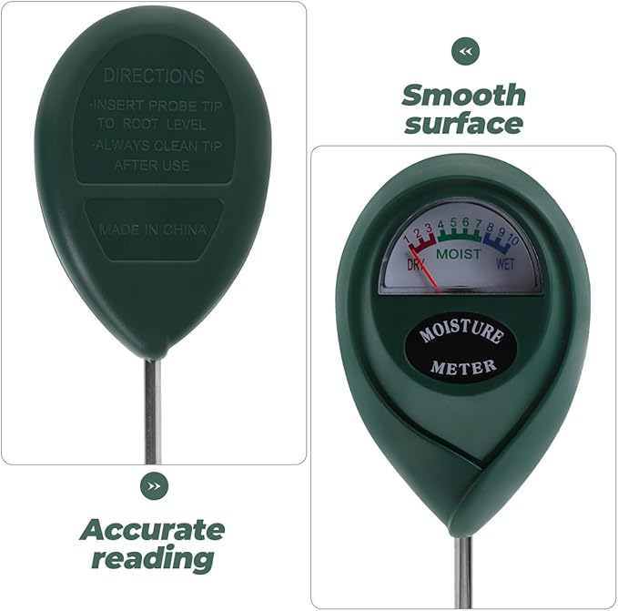 VICASKY Soil Moisture Meter Deep Use Hygrometer Sensor Water Monitor Indicator for Garden Farming Lawn Indoor and Outdoor No Batteries Required 10.43 Inch