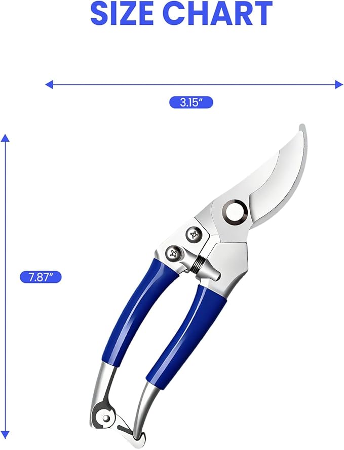 Garvee 2 Pack Pruning Shears for Gardening, Trimming Scissors Set Garden Shears Branch Cutter Garden Bypass Lopper and Tree Trimmer Tree Pruner Garden Shears for Gardening