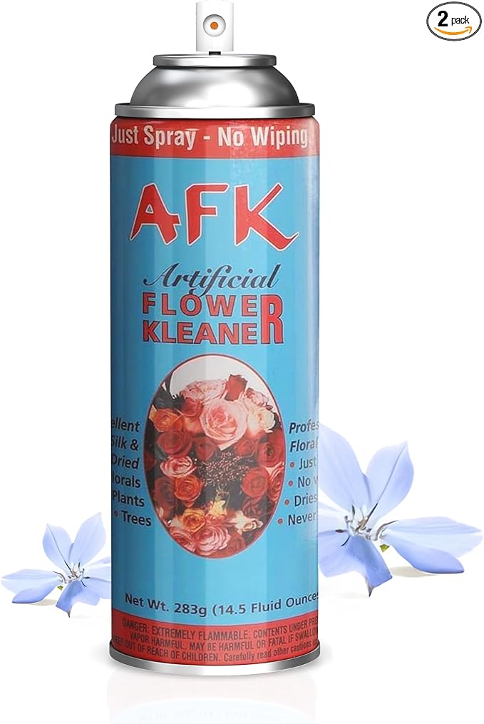 Larksilk Silk Flower Cleaner Spray for Artificial Plant & Flowers - Dust Remover Aerosol Spray for Fake Plants,Leaves & Décor - Artificial Plant Cleaner Spray No Wipe Finish, Silk Plant Cleaner Spray