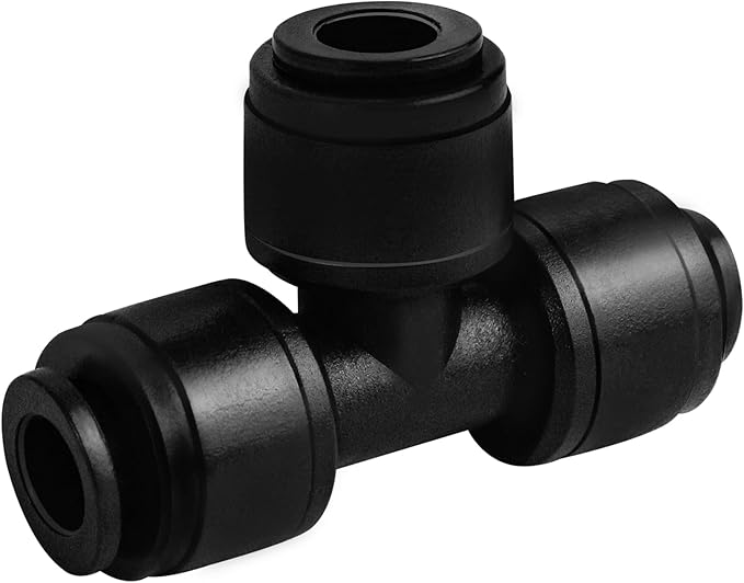1/4 Inch Drip Irrigation Tee Fittings, 22 Pieces Push-to-fit Tee Connectors for 1/4" Irrigation Tubing Leak Free Drip Line T Parts for Garden Lawn Irrigation System