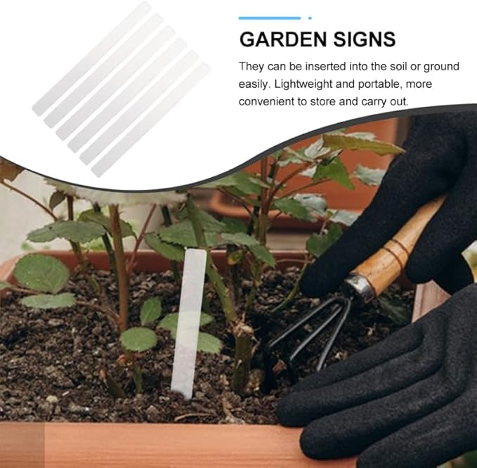 YARNOW 72 Pcs Clear Acrylic Plant Labels Waterproof Garden Markers for Vegetable Succulents Flower Pots and Beds