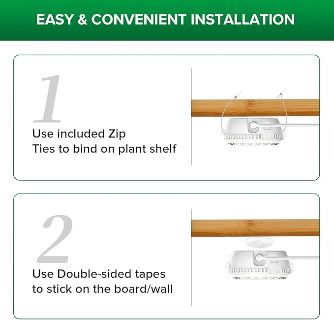 SANSI LED Puck Grow Light, 10W (150 Watt Equiv) Full Spectrum 2-Head Lamp for Plants with Ceramic Tech, Hanging Lights with ON/Off Switch for Plant Shelf Greenhouse Hydroponic (Pack of 2)