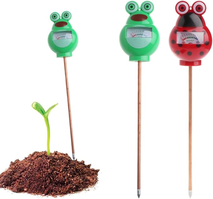 Frog Soil Moisture Tester Humidimetre Meter Detector Garden Plant Flower Testing Tool Red