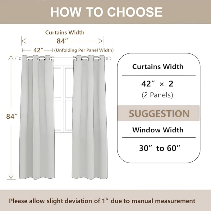 Brown Reindeer Fur Curtains & Drapes,Elk Deer Hide Window Treatments 2 Panels 42"Wx84"L,Woodland Rustic Animal Print Curtains,Jungle Wild Animals Skin Wildlife Hunting Theme Window Curtains