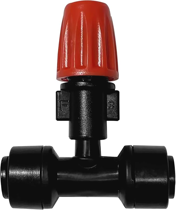 20PCS Push-to-Fit Drip Irrigation Micro Spray Emitters for 1/4 inch Irrigation Tubing, Three-Way Adjustable Atomizing Nozzle, Irrigation Dripper Sprinklers for Garden Greenhouse Agricultural