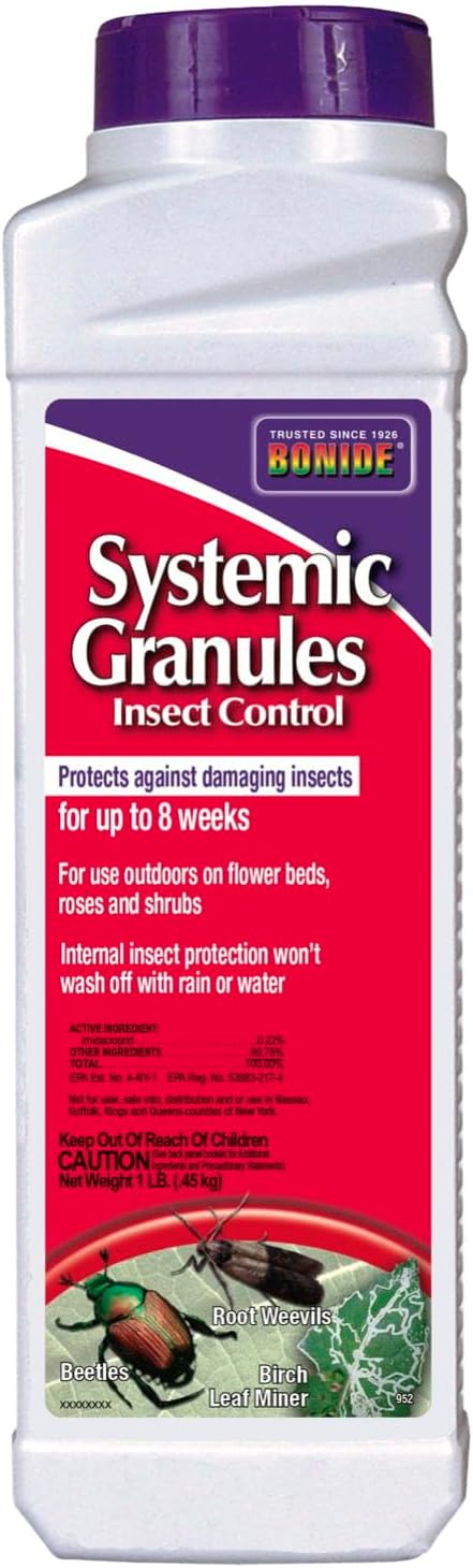 Bonide Systemic Insect Control, 1 lb. Ready-to-Use Granules for Long Lasting Insect Control in Lawn and Garden (Pack of 12)