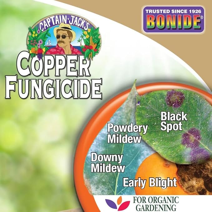 Bonide Captain Jack's Copper Fungicide, 32 oz Ready-to-Use Spray for Organic Gardening, Controls Common Diseases (Pack of 2)