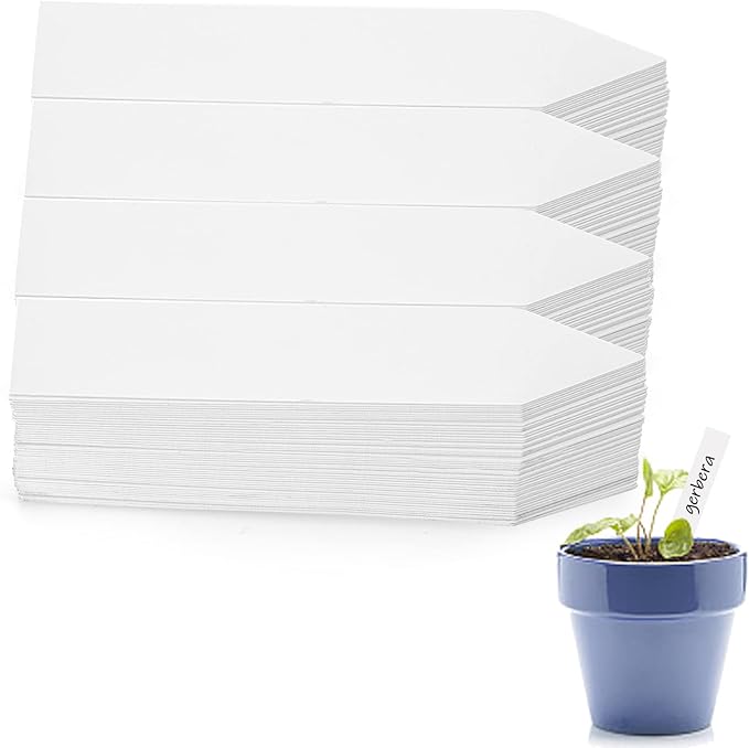 Foraineam 1000 Pcs 4 Inches Plant Labels Plastic Plant Tags Nursery Garden Labels Pot Marker Garden Stake Tags