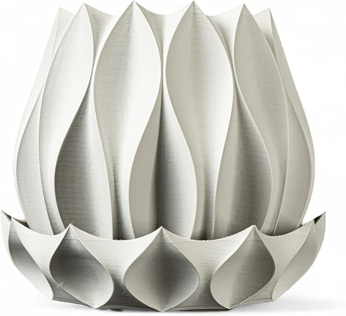 Neo Lotus Planter – Modern Sculptural Pot for Orchids, Succulents & Airplants | Minimalist Indoor Vase for Home, Desk, Shelf or Gift Decor (Pure White, Standard Structure 6" x 6" WH)