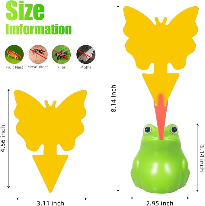 4 Pack Fruit Fly Traps for Indoors Reusable Fungus Gnat Trap for Home Kitchen Plant Drain Fly Killer Catcher for Indoor Pest Control for Bugs Gnats Mosquitoes Flies 20 Sticky Pads & 2 Baits