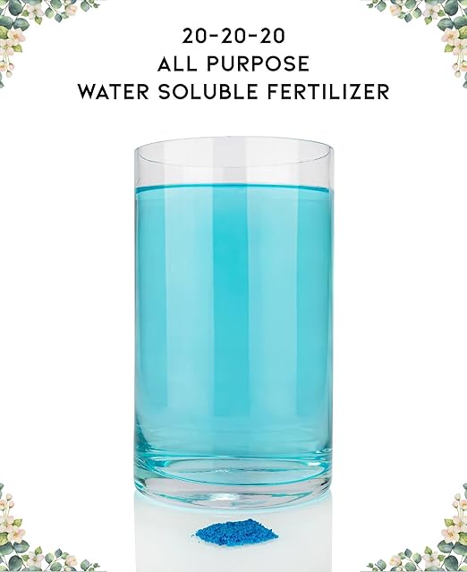 𝐁𝐄𝐒𝐓𝐒𝐄𝐋𝐋𝐄𝐑 20-20-20 Water-Soluble Fertilizer – Powder for Liquid Plant Food for Indoor & Outdoor Plants, Orchids, Vegetables, Lawns, Flowers – 20 20 20 Fertilizer [8 OZ]