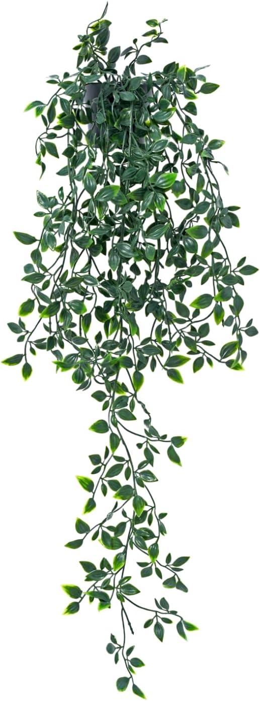 Freyalife Fake Plants Artificial Mandala Vine Faux Hanging Potted Plants for Farmhouse Modern Boho Room Living Office Coffee Bathroom Desk Wall Book Shelf Indoor Aesthetic Home Decor (1Pack)