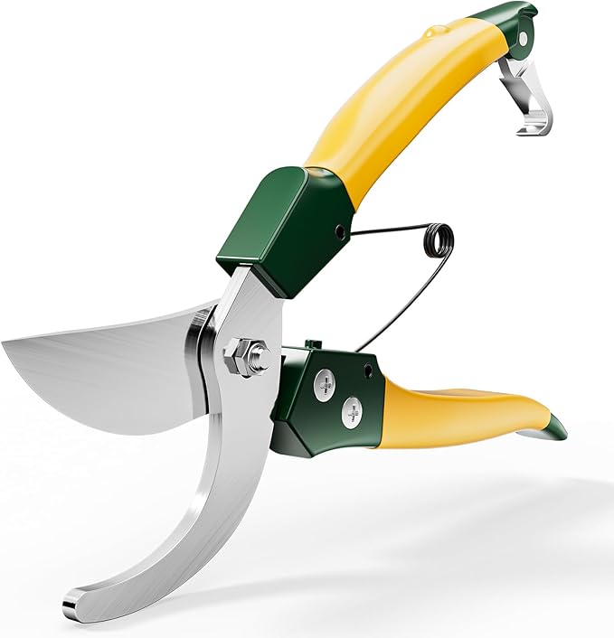 8" Bypass Pruning Shears, Pruning Shears for Gardening with Anti-Rust SK-5 Blades, Garden Clippers with Non-Slip Handle for Dry Stems and Small Branches