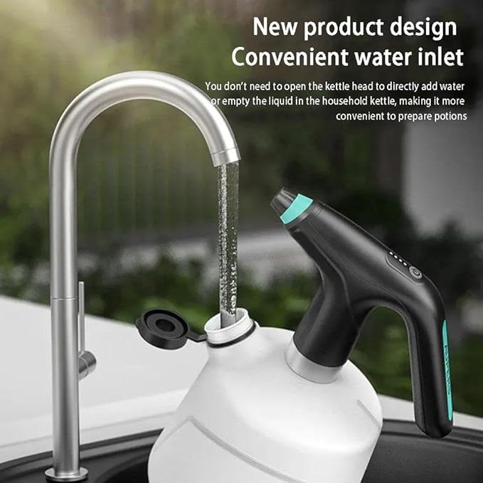 Electric Spray Bottle Plant Mister for Indoor Outdoor Plants,1L Automatic Watering Can USB Rechargeable Sprayer with Adjustable Spout,Portable Garden and Plant Sprayer for Fertilizing Cleaning (B)