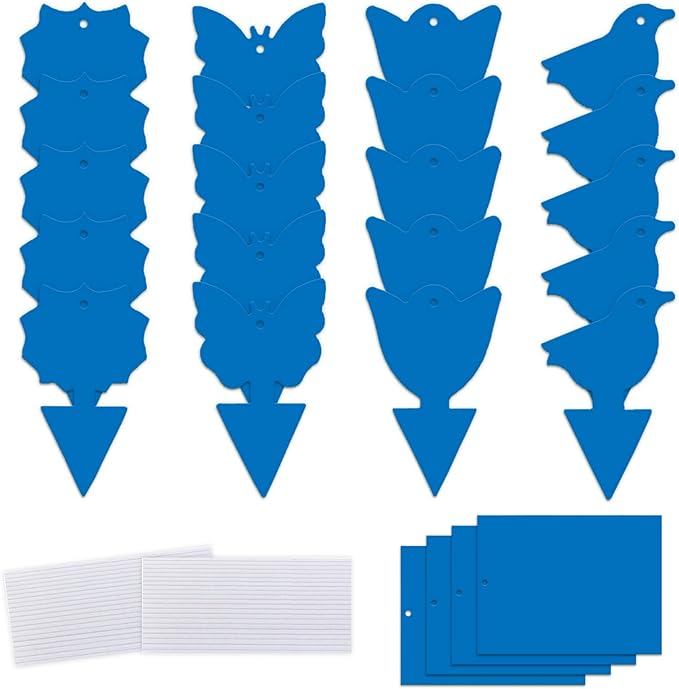 Fruit Fly Traps for Indoors,20pcs Sticky Fly Traps,Gnat Traps,Bugs Catcher for House Outdoor, Bonus 4 Fly Paper Tubes Home Office (Blue)