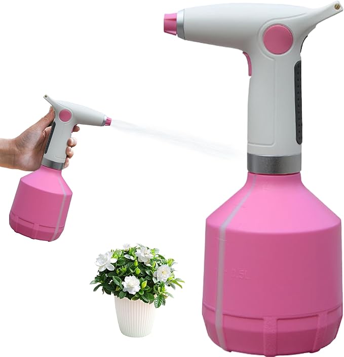 Electric Sprayer, 1000ml Electric Spray Bottle with Adjustable Nozzle, Waterproof Water Sprayer, Rechargeable Plant Mister for Garden Indoor Outdoor, Style 2, Decoración del hogar