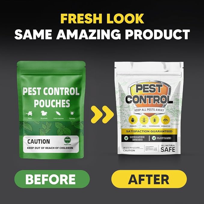 LAQDECDV Pest Control, Mice Repellent Indoor, Mouse Repellant Pouches, Rodent Repellent, Peppermint to Repel Ant, Roach & Spider, Rat Deterrent for House, Keep Mice Away, Safe and Easy to Use-8P