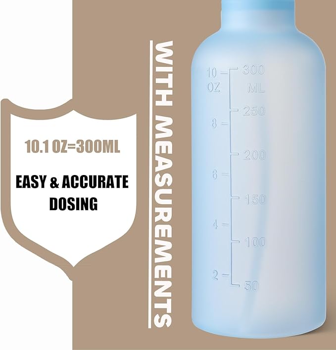 VEXPLO Spray Bottles, Small Water Spray Bottle for Hair Cleaning Plants Pet, Mist/Stream Adjustable, BPA-free Plastic Spray Bottle 10 oz (300ml), Squirt Bottle 2 Pack