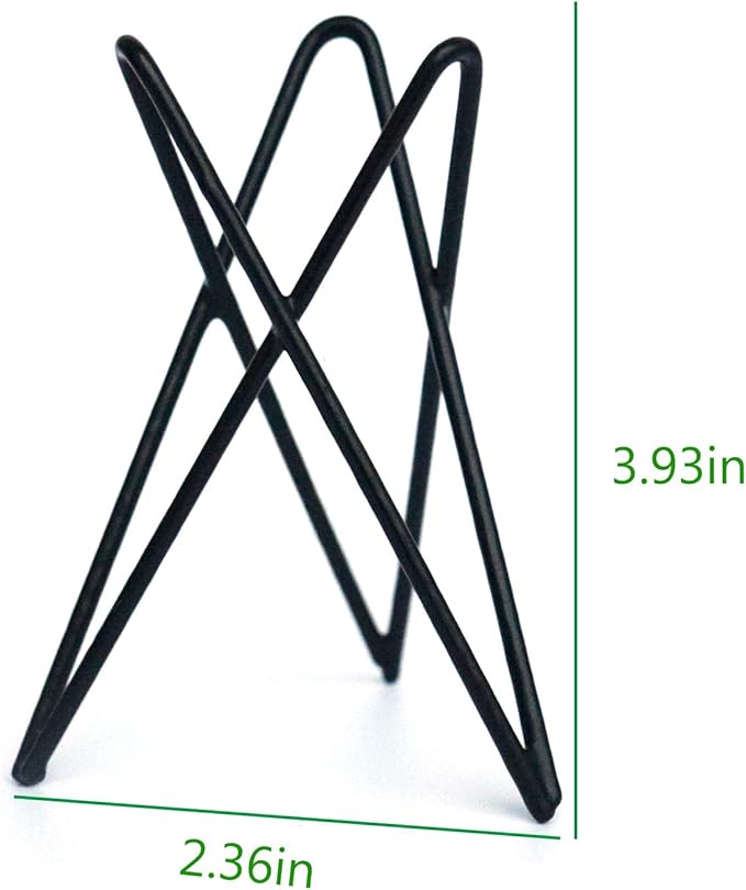 Pack of 4 Air Plant Holder Tillandsia Base, Modern Geometric Metal Air Plant Stand Airplant Display Rack, Tabletop Big Streptophylla Plant Display Table Hand for Home Office Decoration Supplies