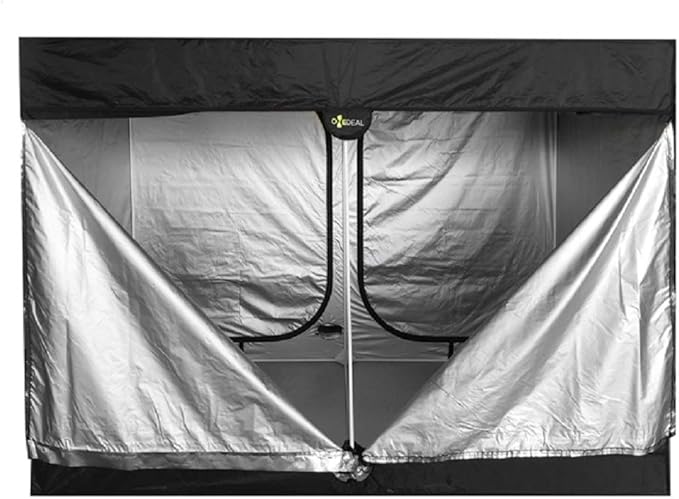 OneDeal Grow Tent 5ft x 10ft x 6.5ft Indoor Grow Room with Reflective Lining Reinforced Corners Lightproof Stitching and Port Access for Hydroponics and Gardening