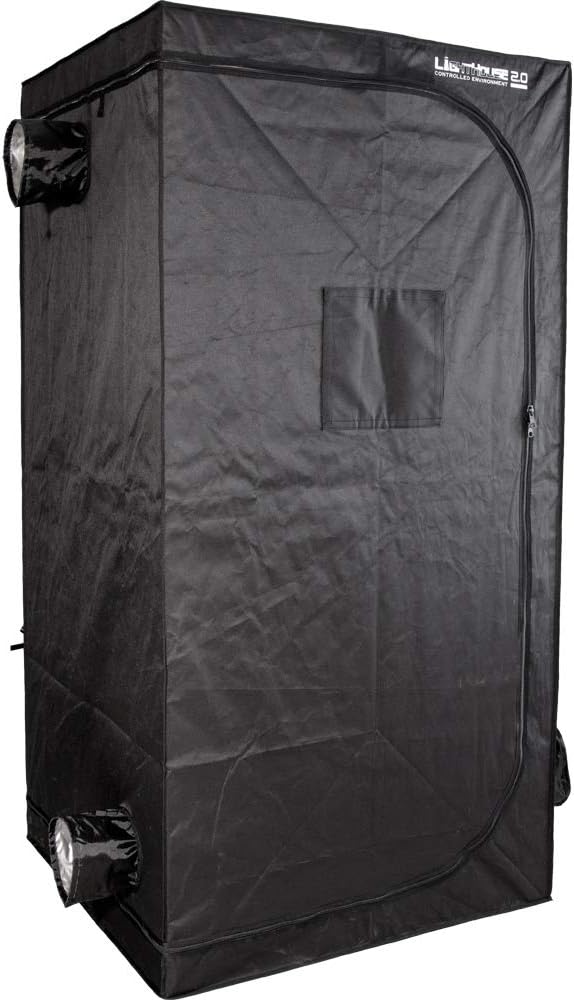 Hydrofarm LHT33 Lighthouse 2.0-Controlled Environment Tent, 3' x 3' x 6.5', Black