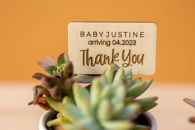 30-100pcs Personalized T-Type Bamboo Plant Tags,Custom Laser Engraved Bamboo Plant Stake,Custom Succulent Tag for Bridal Shower,Wedding,Plant Favor and More (T-Type 2.4x3.9inch)