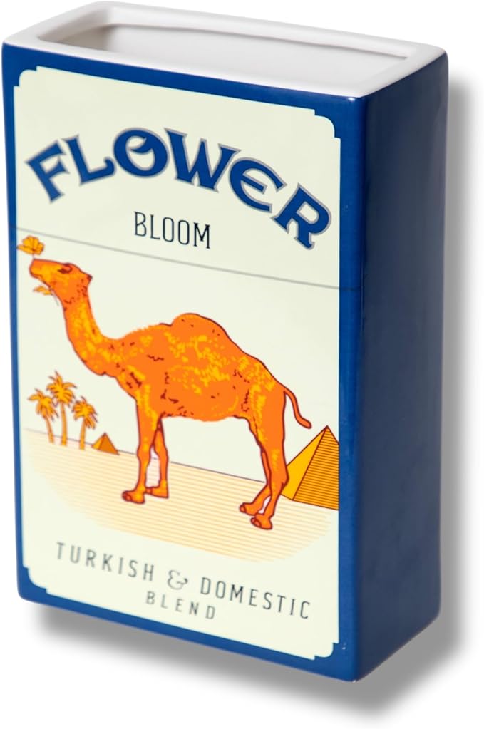 Vintage Inspired Flower Vase - Dopamine Decor - Ceramic Vases - Funky, Retro, Quirky, Unique Home Decor Aesthetic - Living Room Accents - Pots for Plants (Orange)