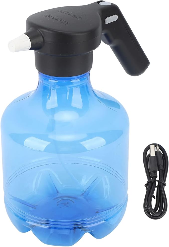 Electric Spray Bottle,Plant Spray Bottle,Rechargeable High Pressure Cleaning Spray Can for Watering Flowers Garden Cleaning Plants Misting 3L(blue)