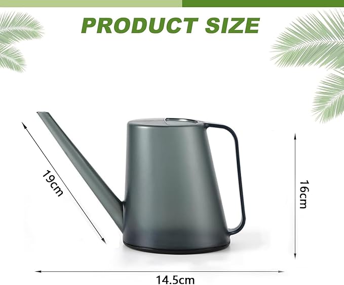 0.5 Gallon Watering Can for Indoor & Outdoor Plants – Small Watering Can with Long Spout for Precise Watering – Ideal for Bonsai, Flowers, Gardening & Greenhouses – Strong Durable Build