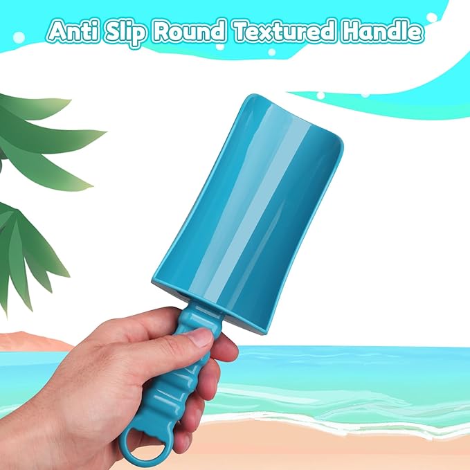 Jumbo 9" Beach Sand Shovels Toys for Kids Adults, Large Sand Beach Spade Scoop Garden Tools for Sandbox Kit Indoor Outdoor Digging Gardening, Beach Accessories Essential Gift for Travel 4 Pack