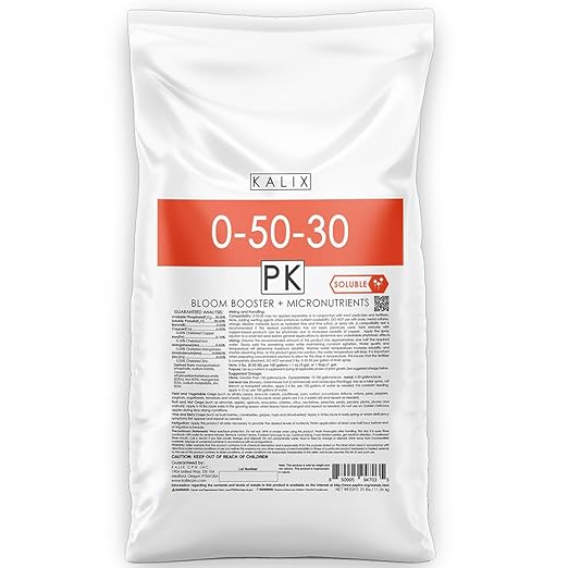 KALIX 0-50-30 Bloom Booster | Premium Water Soluble Fertilizer for Flowers, Fruits & Ornamentals | High Phosphorus & Potassium Formula to Boost Flowering, Root Strength & Crop Quality | 25 lb