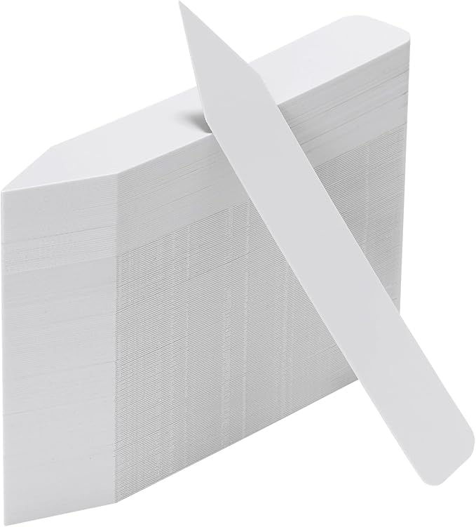 500 Pack Plant Labels, 4 Inch Potted Plant Name Tags Plastic, Seedlings Seed Markers Nursery Plant Stake Tag with Marking Pen for Outdoor Indoor Garden Patio Flower Vegetable, White