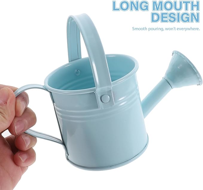 DOITOOL Metal Watering can Small 0.6L Portable Watering Pot with Long Spout for Indoor Outdoor Plants Garden Flowers Kids Watering can