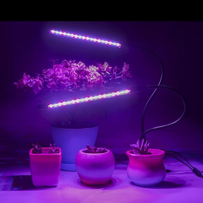 Clip On Grow Light for Indoor Plants,Full Spectrum Led Plant Grow Lights with Auto-Timer, Plant Growing Lamp for Seed Starting,Houseplants, Bonsai, Pot Plant,4 lamp