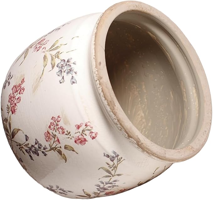 Xiaan Jiaju Flower Pots, Vintage Ceramic Planters for Indoor Plants, 6.29'' Plant Pots with Drainage, French Country Lavender Vase & Planters, Antique Home Room Decor, Gardening & Housewarming Gifts