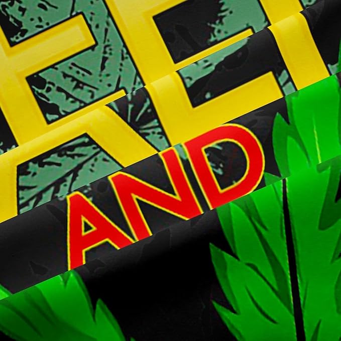 Feelyou Cannabis Leaves Room Darkening Curtain Marijuana Leaf Blackout Curtain for Bedroom for Boys Girls Adults Marijuana Weed Green Leaf Thermal Curtain Hemp Blackout Drapes，52 X 63 Inch，2 Panels