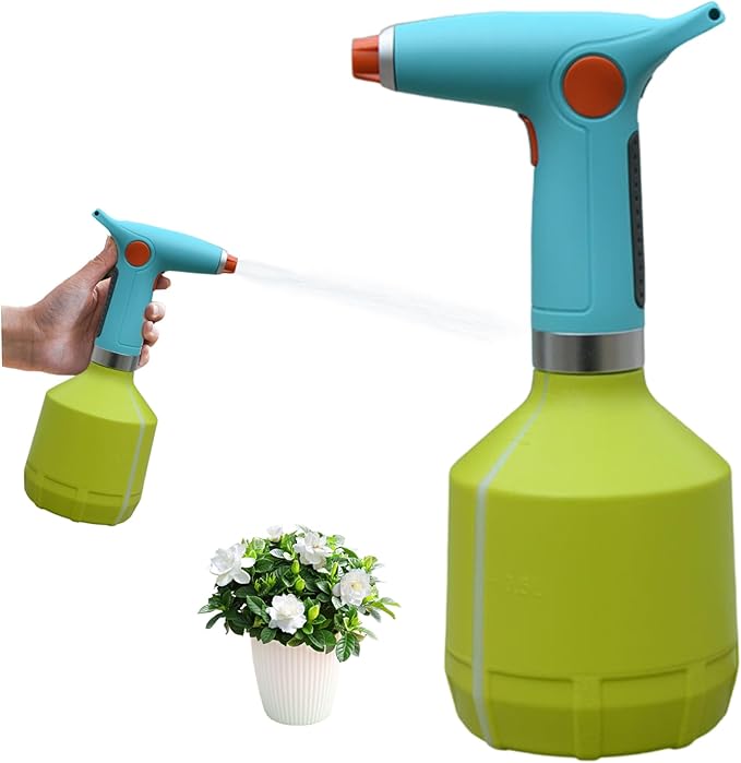 Electric Sprayer, 1000ml Electric Spray Bottle with Adjustable Nozzle, Waterproof Water Sprayer, Rechargeable Plant Mister for Garden Indoor Outdoor, Green, Decoración del hogar
