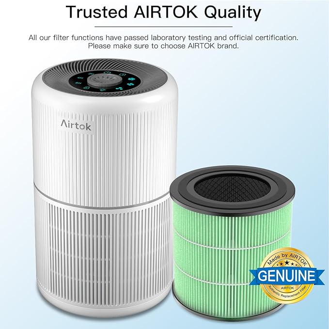 Air Purifier AP0601 Toxin Absorber Replacement Filters, 5-IN-1 High-efficiency HEPA Filter, 2 Pack, Green