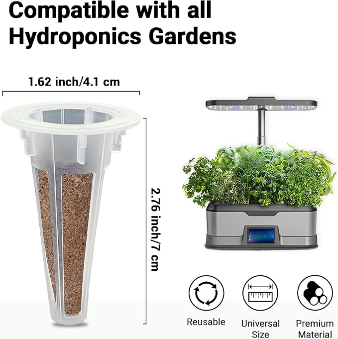 Salsa Garden Seed Pods for All Hydroponics Growing System, 8 Pods with 600+ Seeds of Cherry Tomato, Bell Pepper, Onion, Cilantro, Jalapeno Pepper and Roma Tomato