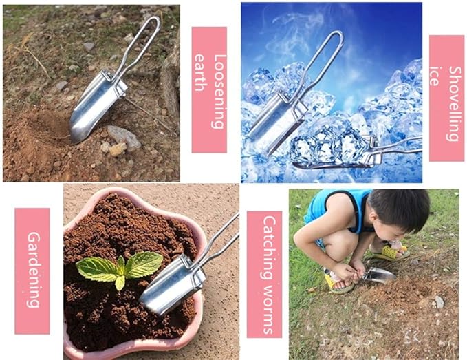 Toasis Garden Trowel Mini Outdoor Foldable Hand Shovel (Olive-2pcs)