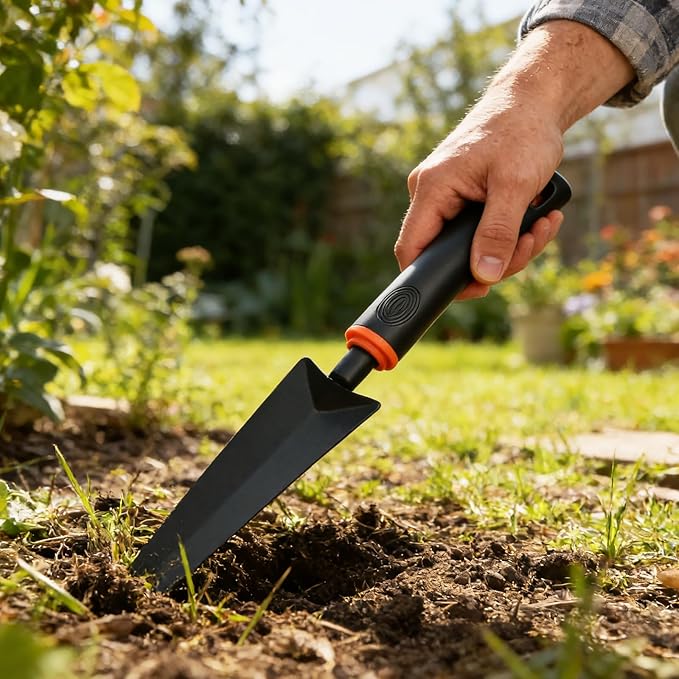 Garden Trowel, Portable Garden Weeder Tool, Gardening Trowel for Vegetable Gardening Backyard Farm Planting(Black Shovel)