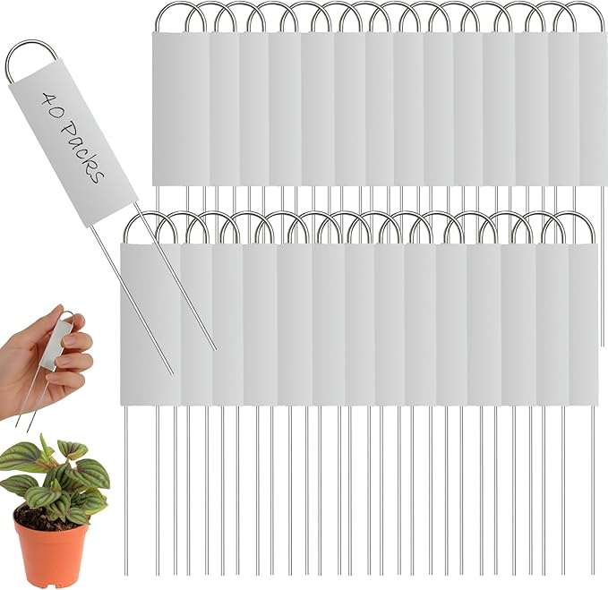 40 Pieces Metal Plant Labels 6 Inch Aluminum Metal Plant Tags Garden Label Markers Outdoor Planting Garden Markers for Plants Vegetables Herb Seedlings Flowers